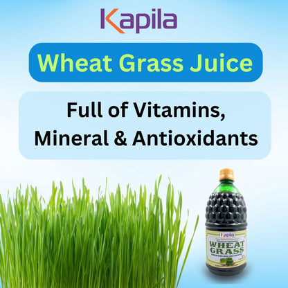 Kapila Wheatgrass Juice 1 Liter for Liver Detoxification & Improves Gut Health, Helps in Weight & Cholesterol management