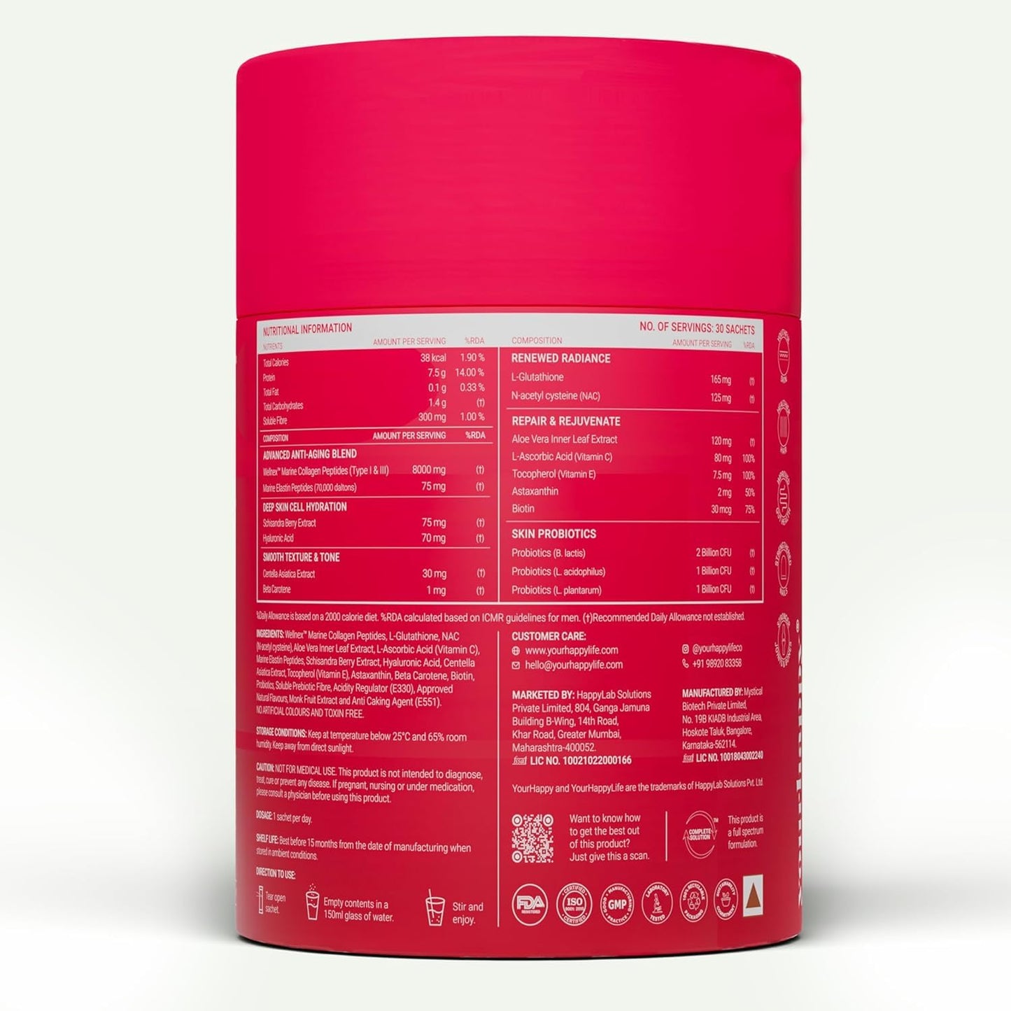 YourHappyLife Marine Collagen Advanced (30 Sachets) | 8000mg of Premium- image 4