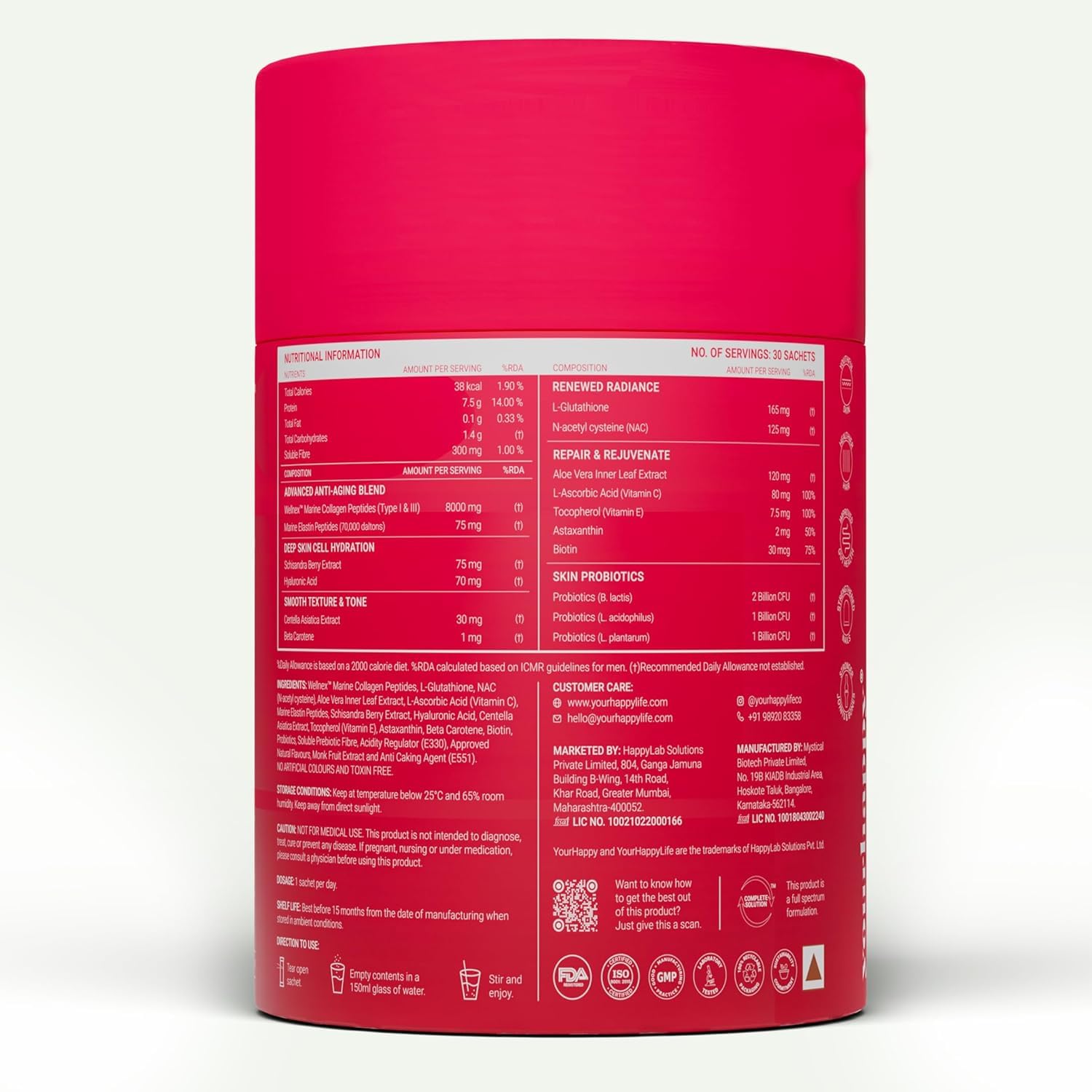 YourHappyLife Marine Collagen Advanced (30 Sachets) | 8000mg of Premium- image 4