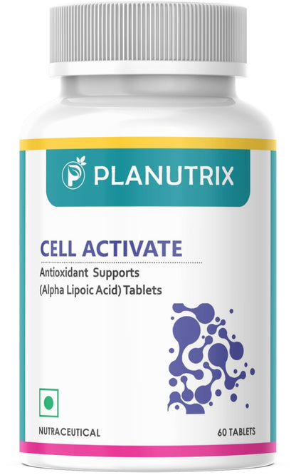 Planutrix Cell Activator Alpha Lipoic Acid Tablets, Antioxidant Support, 60 Tablets
