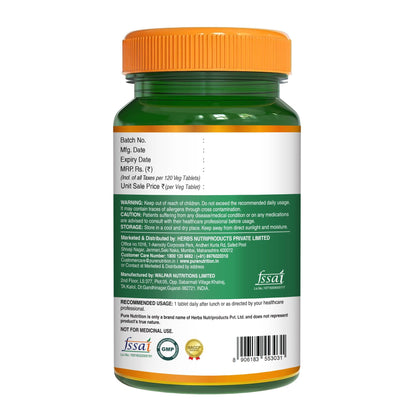 Pure Nutrition Curcumin Supplements with Piperine - 120 Tablets | Turmeric Supplement for Joint, Immune & Inflammation Support | Curcumin Tablets for Daily Wellness | Anti Inflammation Supplements