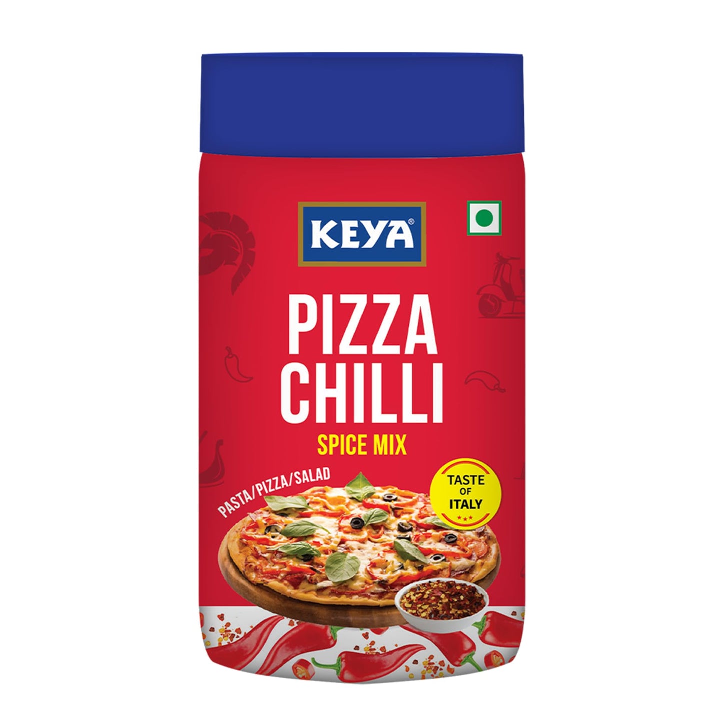 Keya Pizza Chilli Flakes | Seasonings |Multipurpose Seasoning| Zero added Colours, Fillers, Additives & Preservatives | 100% Natural | Perfect for Pizza, Pasta, Chilli Potato, Sweet Corn, Makhana| 60g