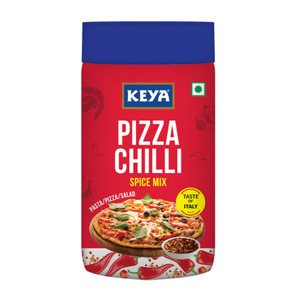 Keya Pizza Chilli Flakes | Seasonings |Multipurpose Seasoning| Zero added Colours, Fillers, Additives & Preservatives | 100% Natural | Perfect for Pizza, Pasta, Chilli Potato, Sweet Corn, Makhana| 60g