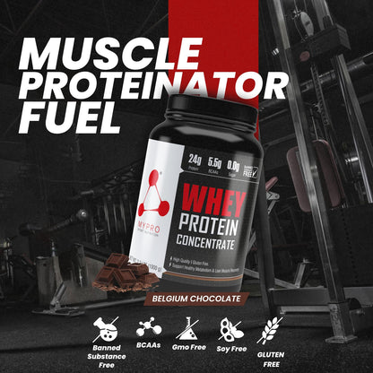 Mypro Sport Nutrition 100% Whey Protein Concentrate (24g Protein, 0g Sugar,5.5G BCAA,) Belgium Chocolate Flavor For Men And Women (1000 gm)