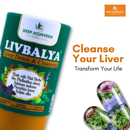 Livbalya Liver Detox Supplement | Supports Liver Health & Detoxification | Herbal Cleanse Formula | 60 Vegan Capsules