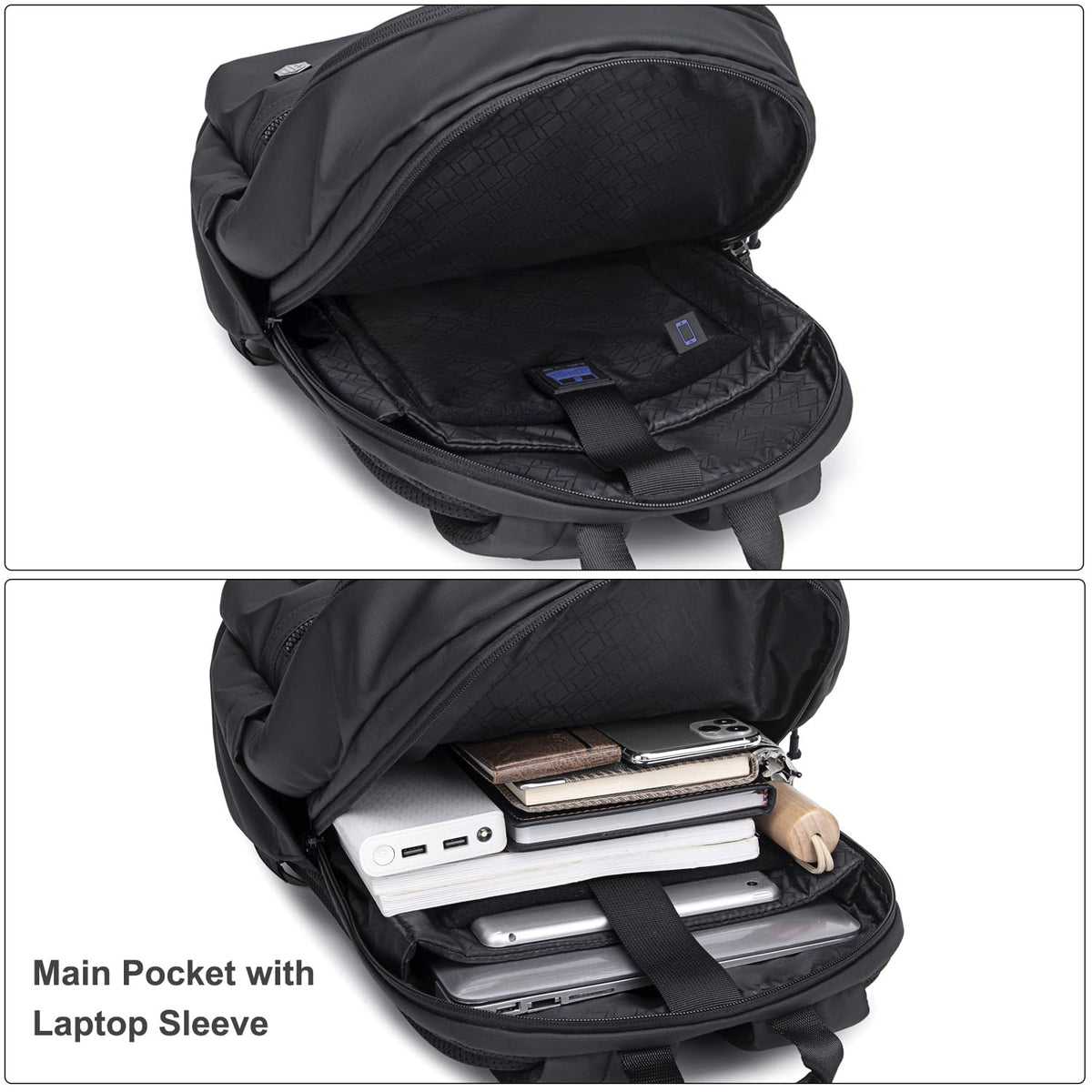 Arctic Hunter Compact Backpack for Men Women 21L One-Day-Capacity Slim 15.6" Laptop Bag Sleek Lightweight Water-resistant Small Laptop Backpack for Casual College Daypack