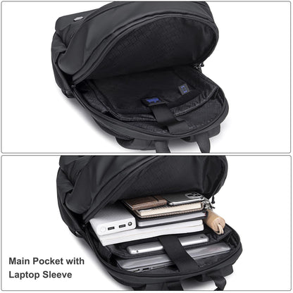 Arctic Hunter Compact Backpack for Men Women 21L One-Day-Capacity Slim 15.6" Laptop Bag Sleek Lightweight Water-resistant Small Laptop Backpack for Casual College Daypack