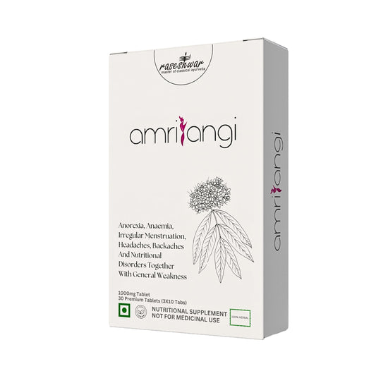 Raseshwar Amritangi Female Hormone Support | Herbal Supplement | Tablets | Helps Balance Hormones, Support Mood & Energy Levels | 1000mg | Pack of 1