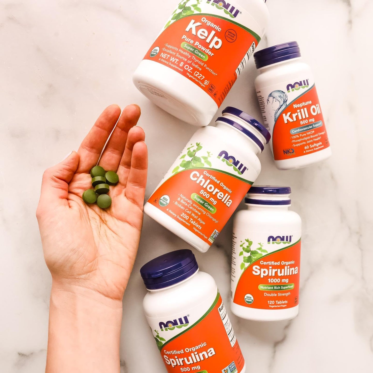 Now Foods, Certified Organic Chlorella, 500 mg, 200 Tablets- image 4