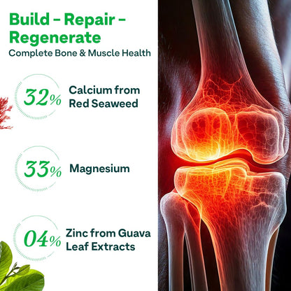 OZiva Calcium, Magnesium, Zinc Supplement | With Vitamin D3 for Optimum Absoprtion | For Bone Health & Muscle Function - 60 Capsules