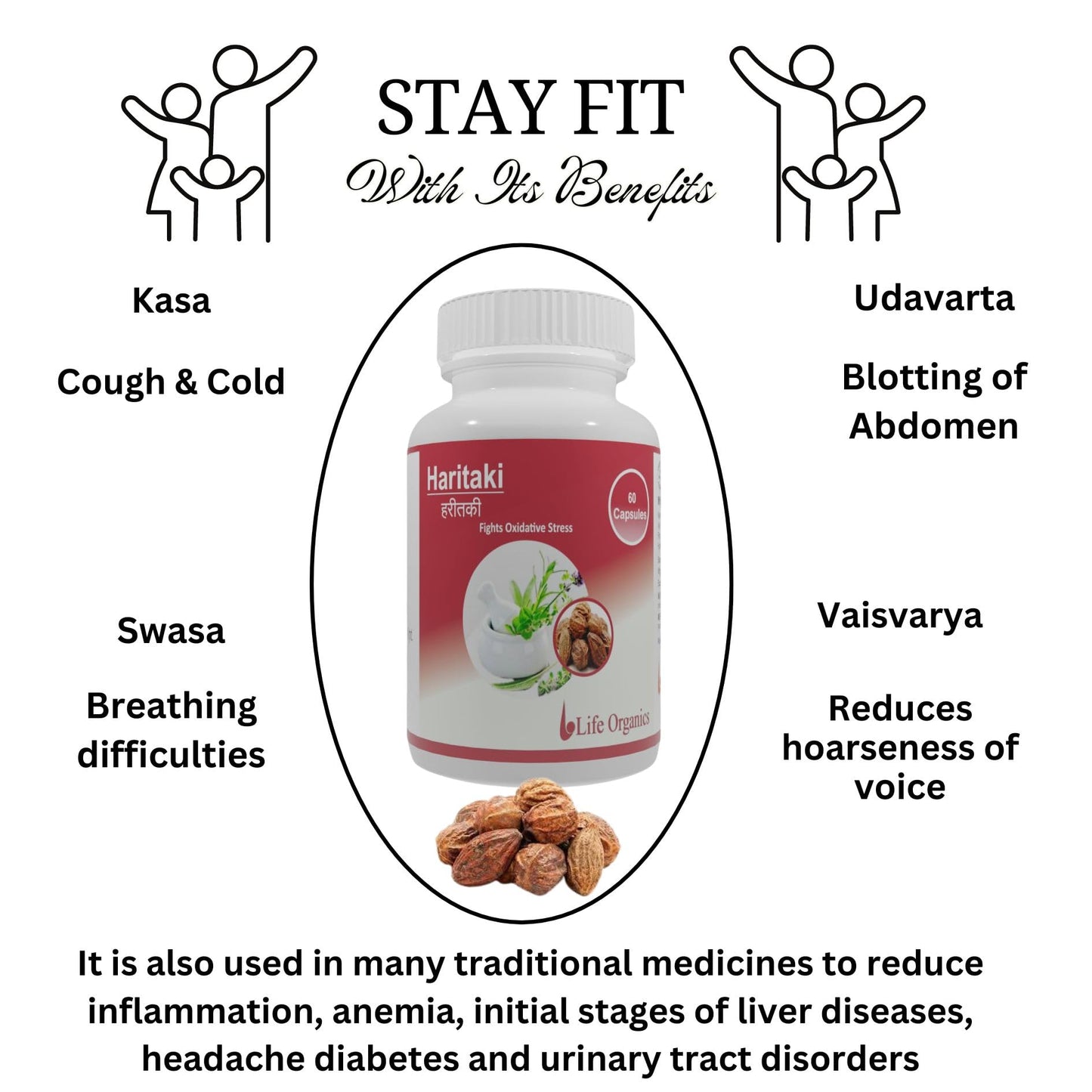 LIFE ORGANICS Haritaki 500mg Tablets
