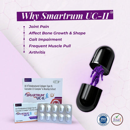 Smartrum UC-II Joint Support Supplement with Collagen Type II, Curcumin C3 Complex & Rosehip Extract, 10 Capsules