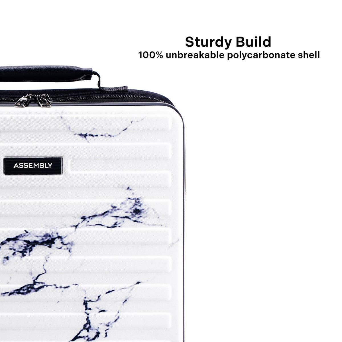 Assembly Edge Hard Shell Laptop Backpack for Men Women 15.6 Inch Rigid Polycarbonate Office Travel Bag with Breathable Back Marble