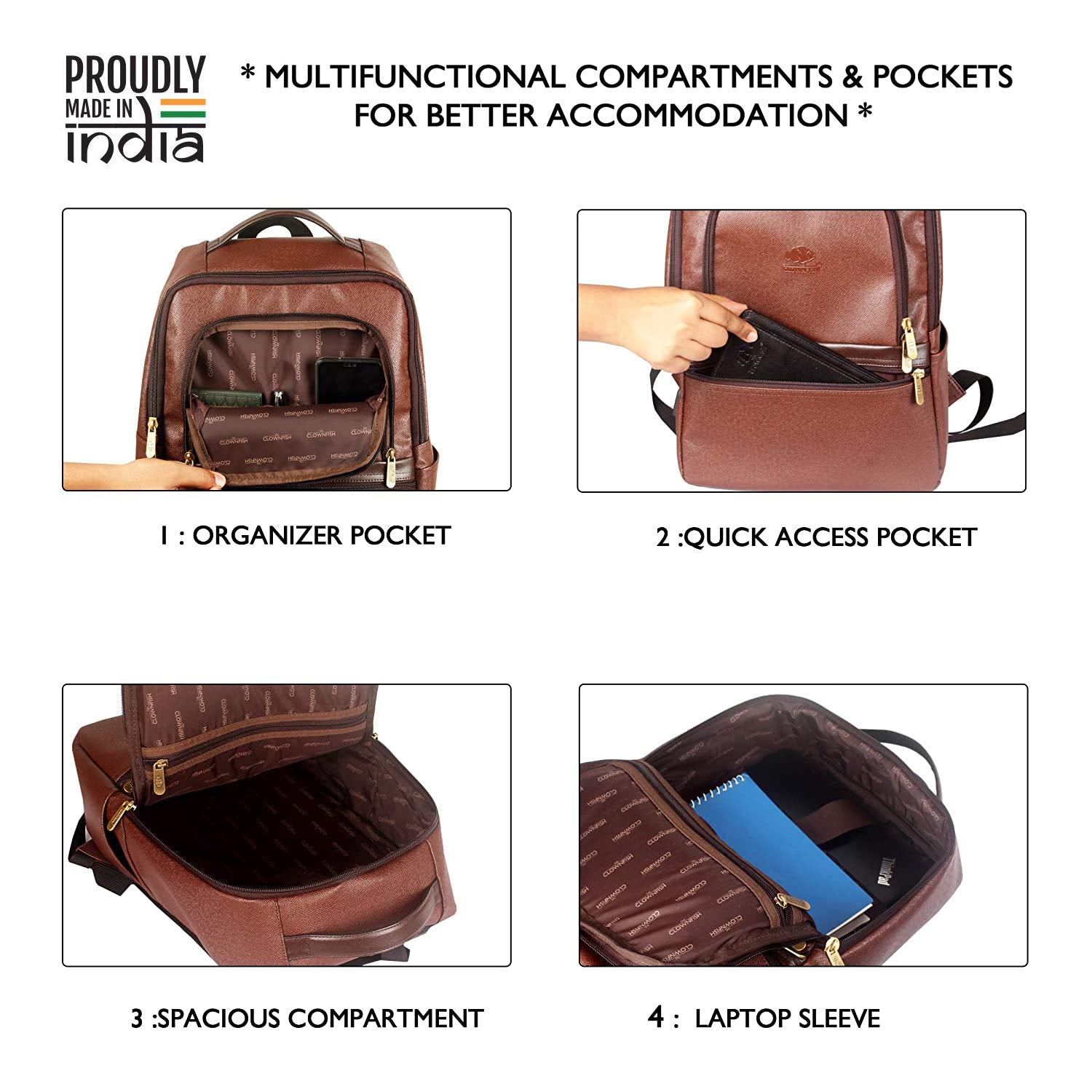 THE CLOWNFISH Revelation 27 Litre Unisex Laptop Backpack for 15.6 Inch- image 3