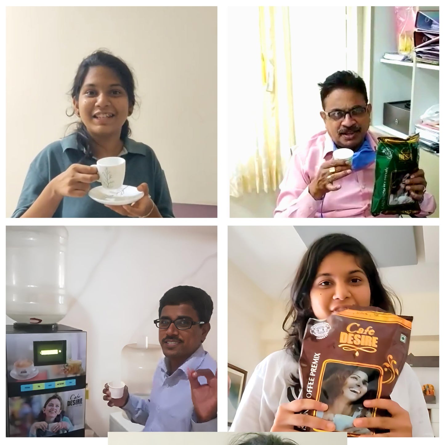 Cafe DESIRE I DRINK SUCCESS Instant Coffee Powder Premix | Milk Not Required | Just Add Hot Water | Taste As Home-Made | Manually And All Vending Machine Suitable | 3 In 1 Packet (1 Kg)