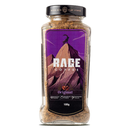 Rage Coffee Original Coffee Blend 100% Pure Arabica Beans | Instant Coffee for Smooth Aroma & taste, Hot and cold coffee) (Original Unique Blend, 200g)