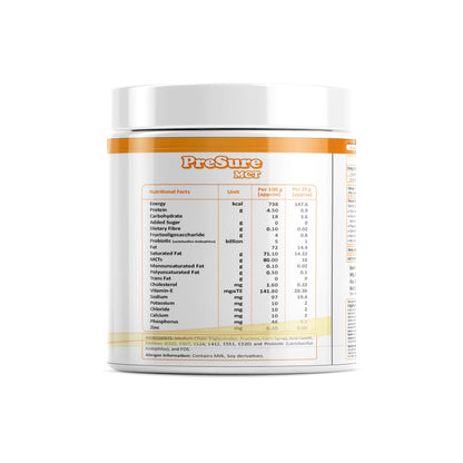 PreSure MCT pure MCT 80% Whey protin for weight loss for men and women 200 gm