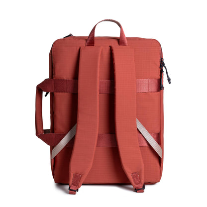 DailyObjects Water Resistant Pivot Briefpack (16L) Bag for Men & Women|Fits 13/14/15.6 inch Laptop/Macbook Pro/Air|Lightweight| Messenger Backpack|Office Use/Travel|Multi Pocket|Adjustable Strap (Red)
