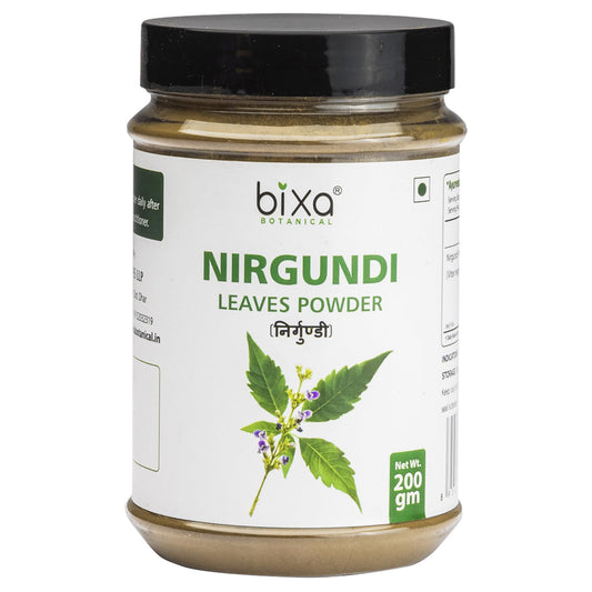 Bixa Botanical Nirgundi Leaf Powder(Vitex Negundo) 200 Gm | Supports Joint And B