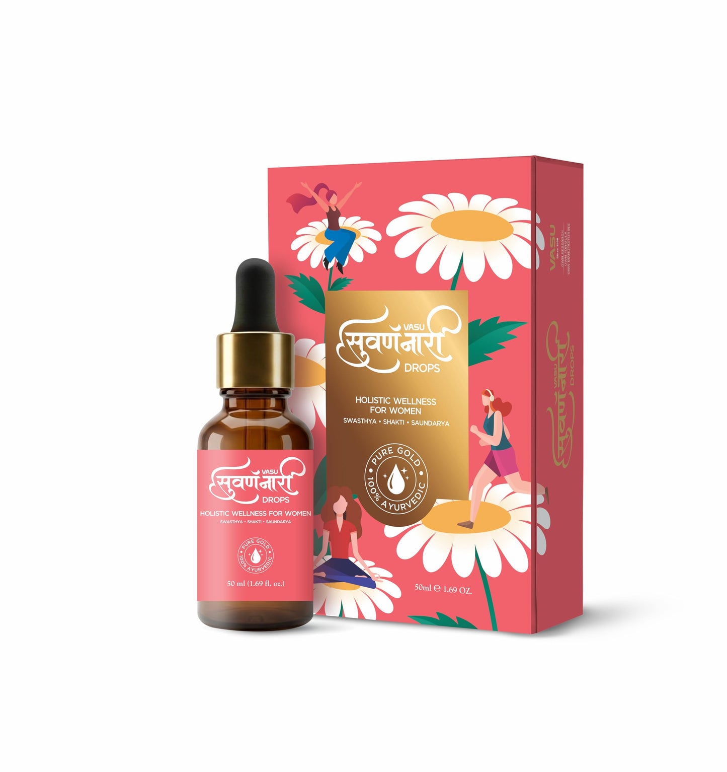 Vasu Swarna Naari Drops for Women 50ml + Vasu Super Gummies for Kids 30 Gummies | Family Wellness Combo | Daily Nutrition & Wellness Support