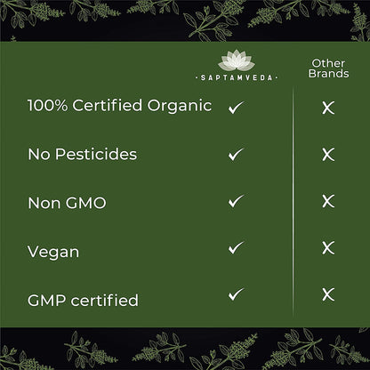 SAPTAMVEDA Premium Tulsi Leaf Powder (300 Gm) - Organic Holy Basil Leav- image 4