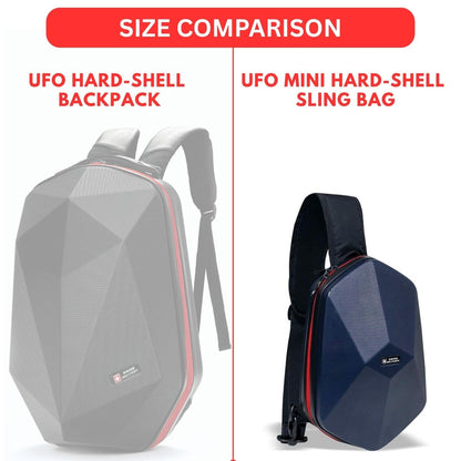 SWISS MILITARY UFO Sling Bag 7L | Diamond Design Cross Body Side Bag | Card Holder Pocket | Anti Theft Chest Bag | Easy to Carry Bag for Men & Women | Mini Travel Bag for Phone Passport Wallet Navy