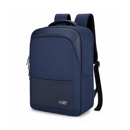 Nasher Miles Oxford Corporate Backpack | Premium Polyester & PU Laptop Backpack 35L | Ideal for Office, College, School & Travel | Men, Women, Boys, Girls (Navy Blue)