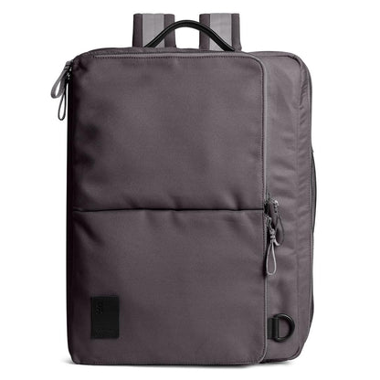 DailyObjects PET Charcoal Meridian Convertible Briefpack (Backpack + Briefcase) (16L)| 100% Recycled | Fits Laptop Upto 16 Inch | Lightweight Shoulder Backpack | Multiutility Bag with Trolley Sleeve