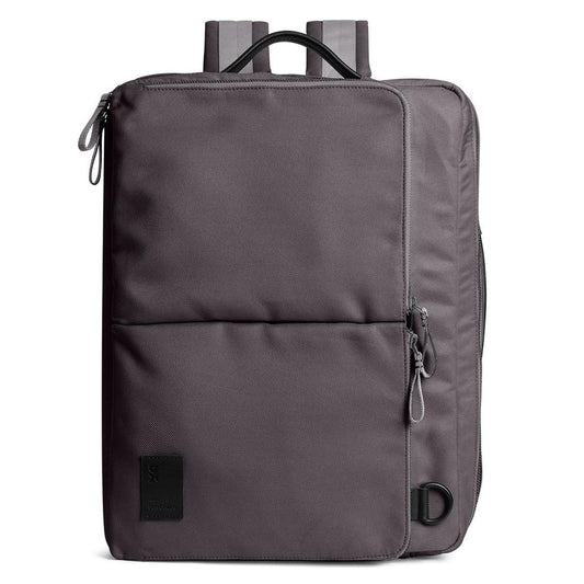 DailyObjects PET Charcoal Meridian Convertible Briefpack (Backpack + Briefcase) (16L)| 100% Recycled | Fits Laptop Upto 16 Inch | Lightweight Shoulder Backpack | Multiutility Bag with Trolley Sleeve