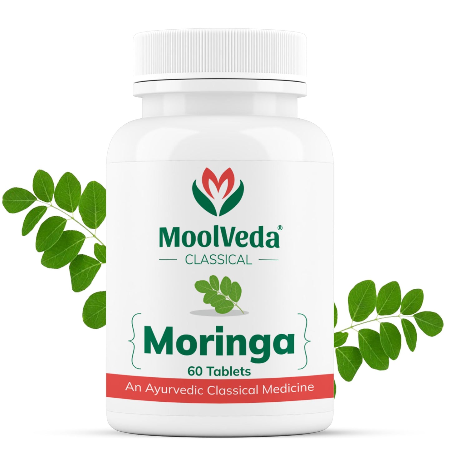 Moolveda Moringa Tablets 60 Veg Tablets | Natural Energy Support | Immune Health Support | Herbal Moringa Supplement for Skin & Hair