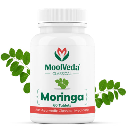 Moolveda Moringa Tablets 60 Veg Tablets | Natural Energy Support | Immune Health Support | Herbal Moringa Supplement for Skin & Hair
