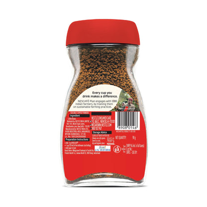 NESCAFE Classic Instant Coffee Powder | Great start to your morning | 100% Pure Coffee | 90g Jar