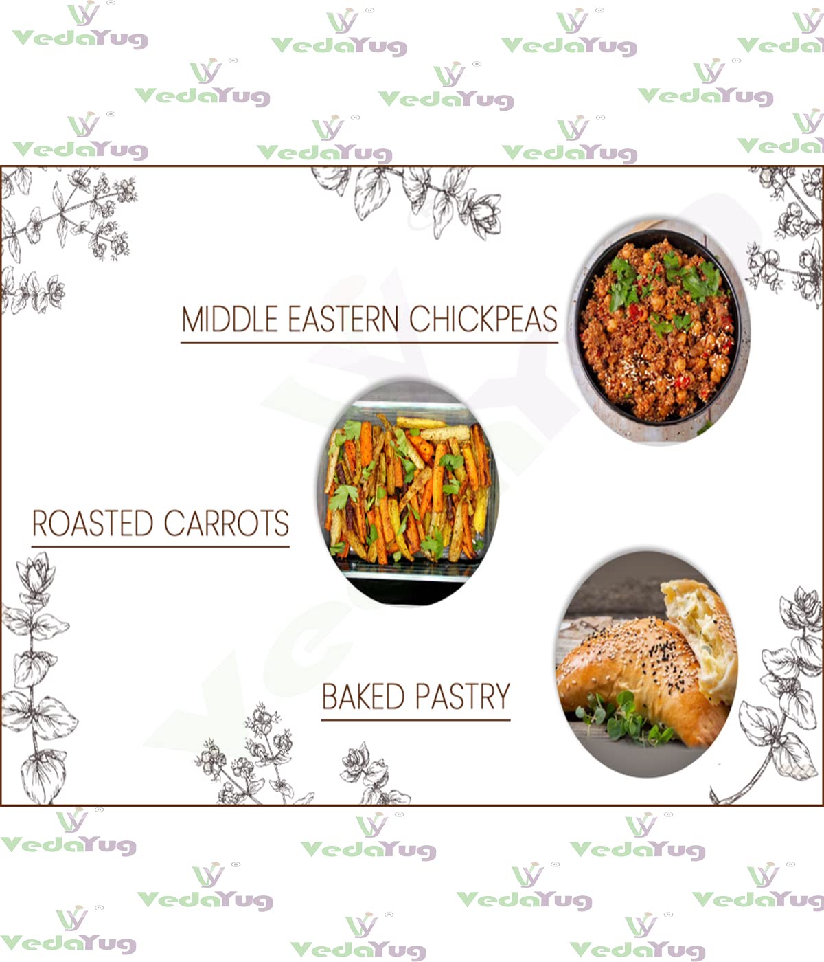 VY VedaYug Zaatar Powder | Middle Eastern Zatar Powder | Mediterranean Spice, 200g|Lebanese Zataar Seasoning for Shawarma Masala