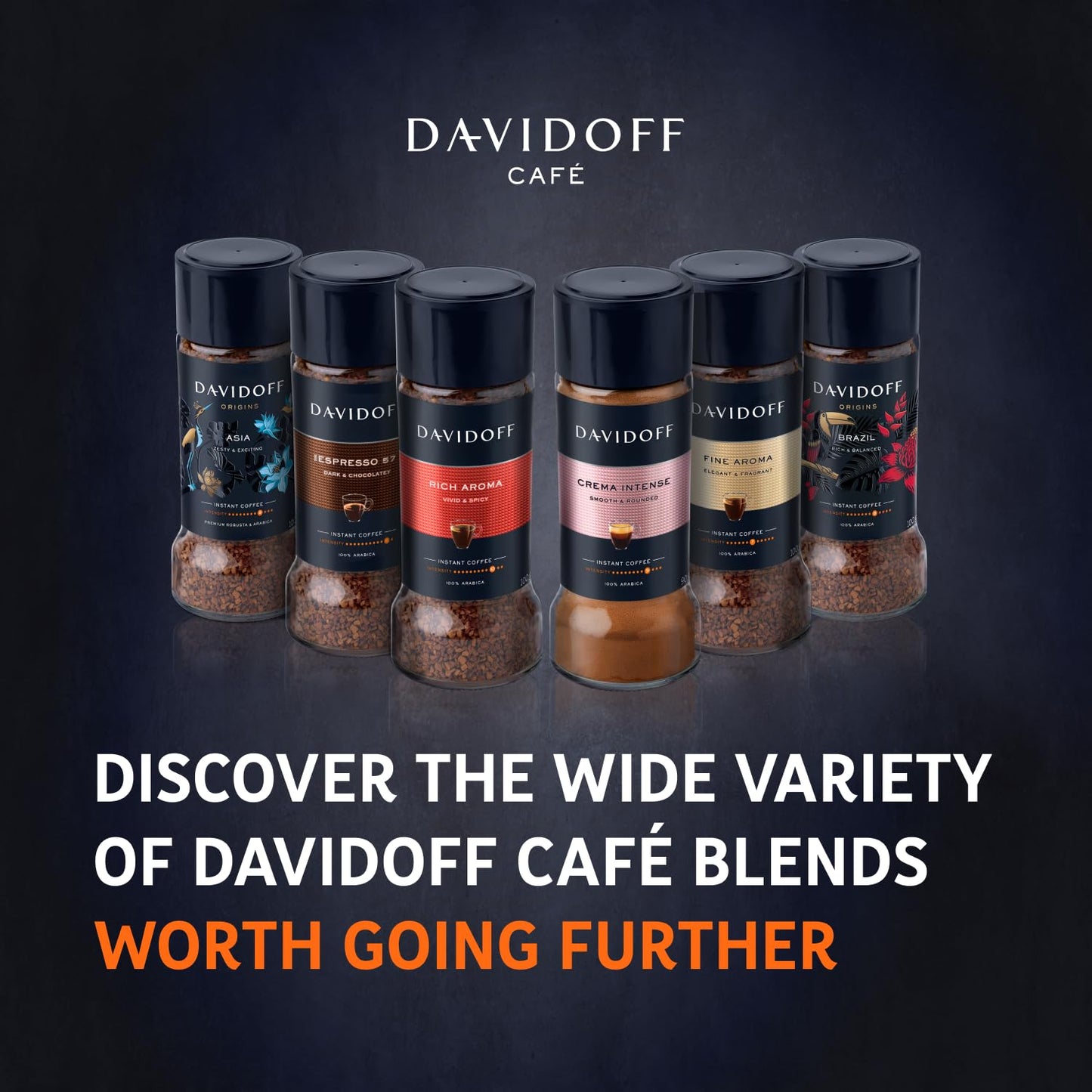 Davidoff Fine Aroma Instant Coffee Arabica 7/12 Intensity, 3.53 oz ? 100 g, Bottle