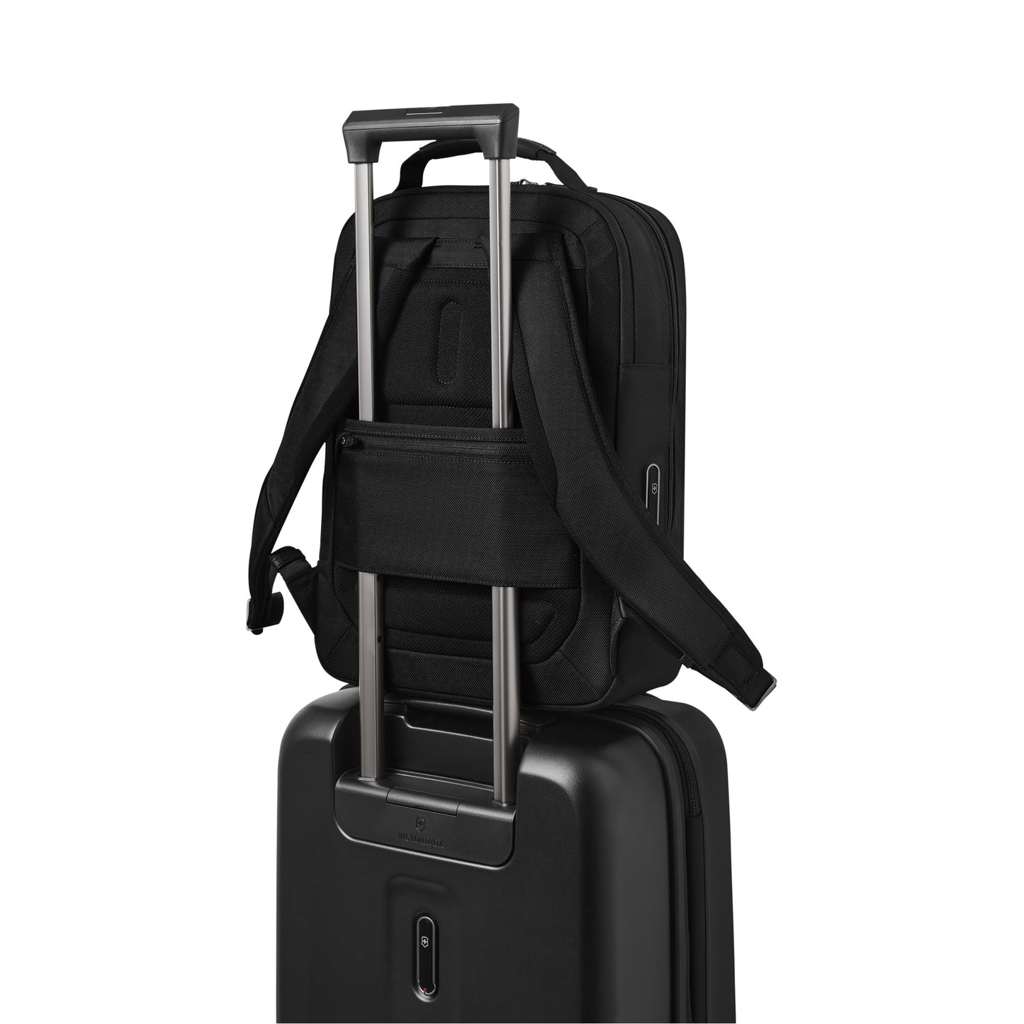 Victorinox Swiss Designed Backpack, Mythic Compact Backpack, Black, 14 Inch Laptop and Tablet Compartment, Business Travel Office Bag For Men & Women, Includes Travel Organiser | 17 Litres (653458)