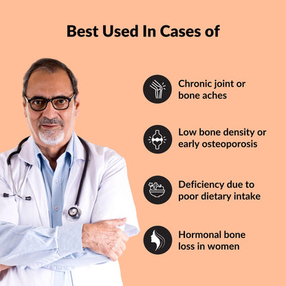 Zanskar Advanced Bone Health Tablet (30 Tablets) | Calcium, Vitamin D3, Vitamin K2, Collagen, Magnesium & Zinc (1200mg) | 100% Veg | Bone Health and Joint Support