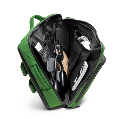 DailyObjects Pivot Convertible Briefpack Bag (16L) |Unisex|Fits 13/14/15.6 inch Laptop/Macbook Pro/Air|Lightweight|Stylish Backpack|Office/Daily Use/Travel|Multi Pocket|Adjustable Strap-Green