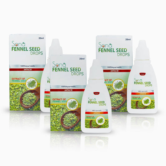 Sona Healthcare Pure Fennel Seed Drops supports Digestions (20 ml) - Pack of 3