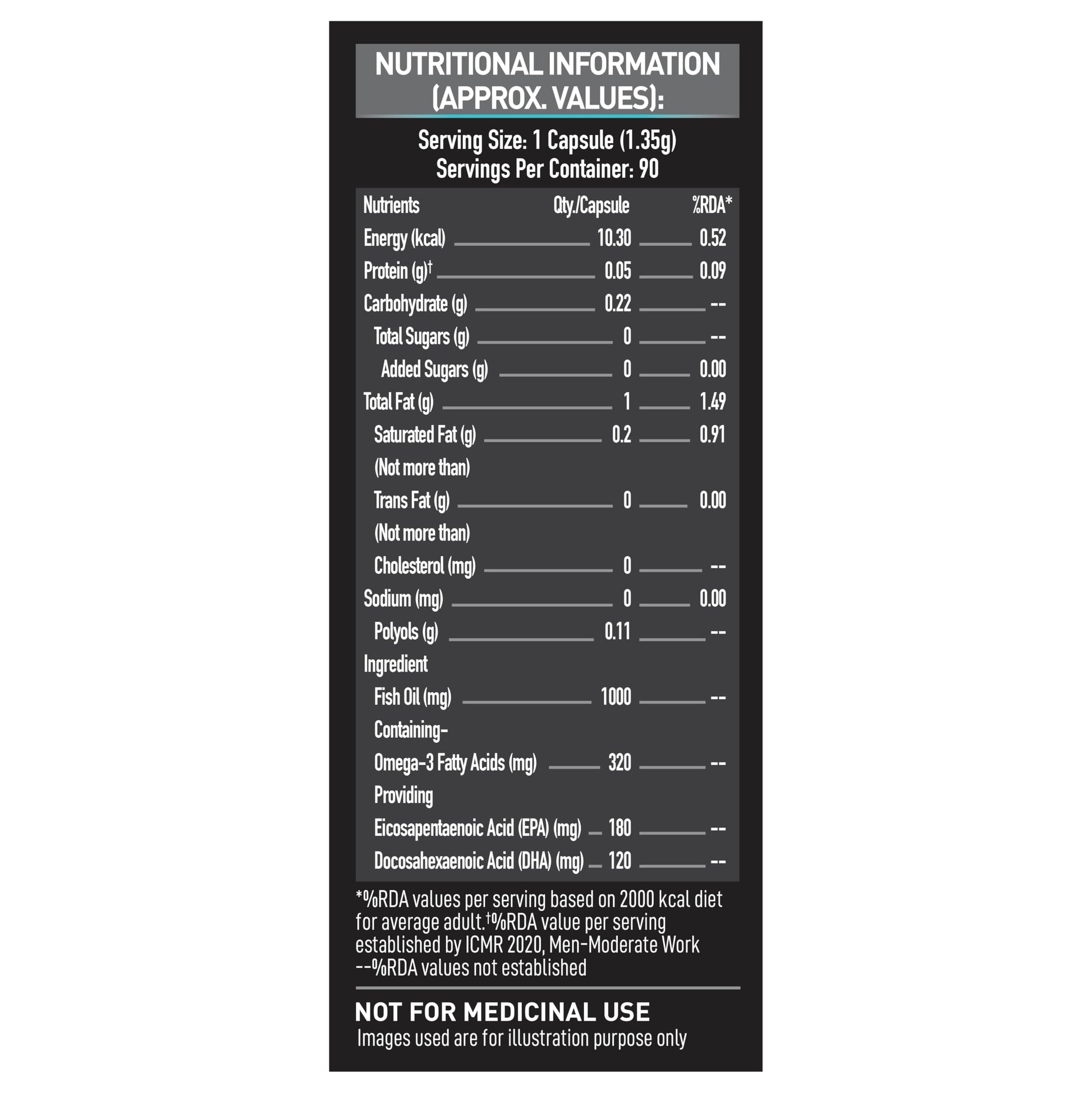 MuscleBlaze Omega 3 Fish Oil (90 Capsules) | Trustified Certified for A- image 2