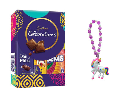 CLUZE Kids Rakhi with Chocolate Gift Combo for Brother Girls Boys Kids (Unicorn W)