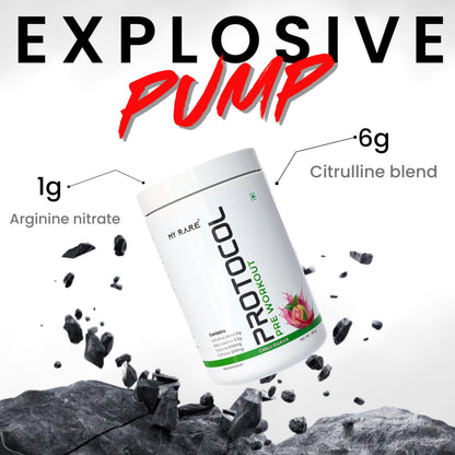 My Rare Protocol Pre-workout [25 Servings, Chilli Guava Flavour] | Boost Energy, Sharp Focus, Peak Pump | Pre-workout Supplement for Athelete's - 350g