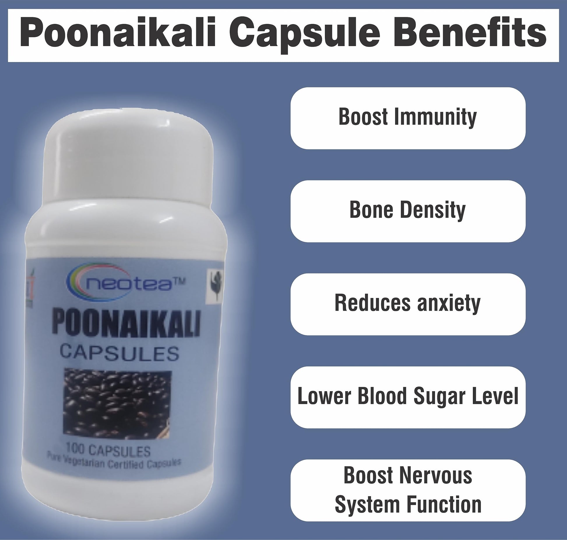 neotea Poonaikali Seed Capsules, Poonaikali Black, Mucuna Pruriens, Poo- image 2
