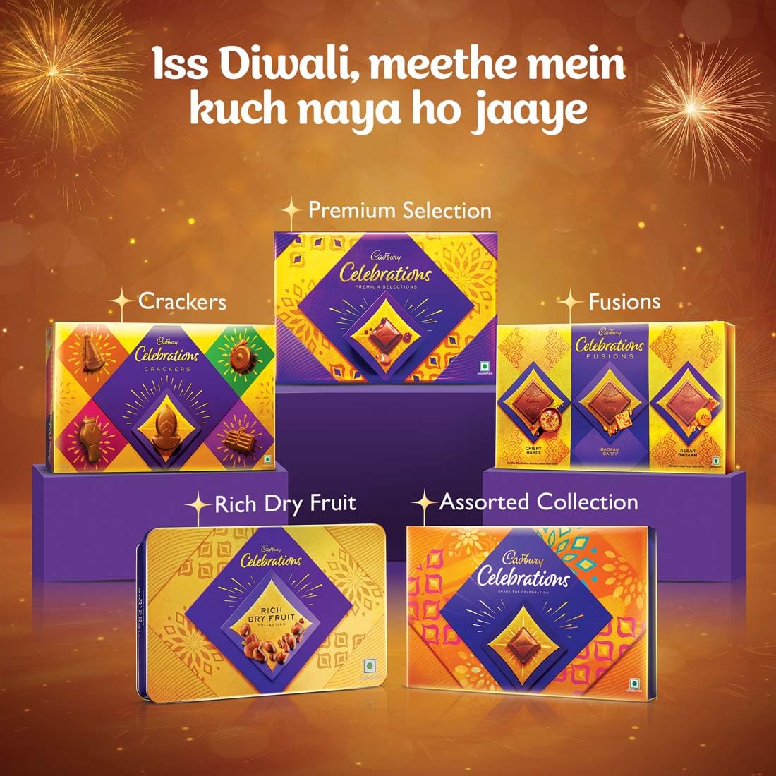 Cadbury Celebrations Premium Selections Assorted Chocolate Gift Pack, 279 g