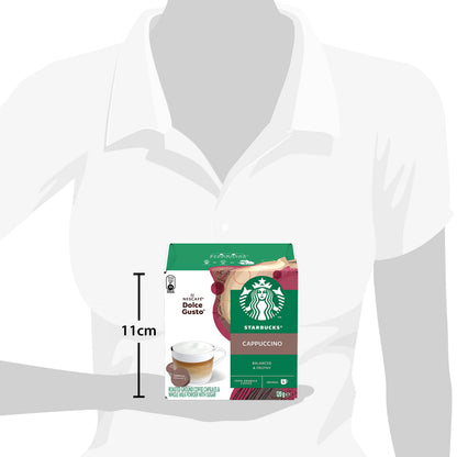 STARBUCKS Cappuccino By Nescafe Dolce Gusto Coffee Pods, Box Of 12 Capsules, 120Gram (6 Serves)