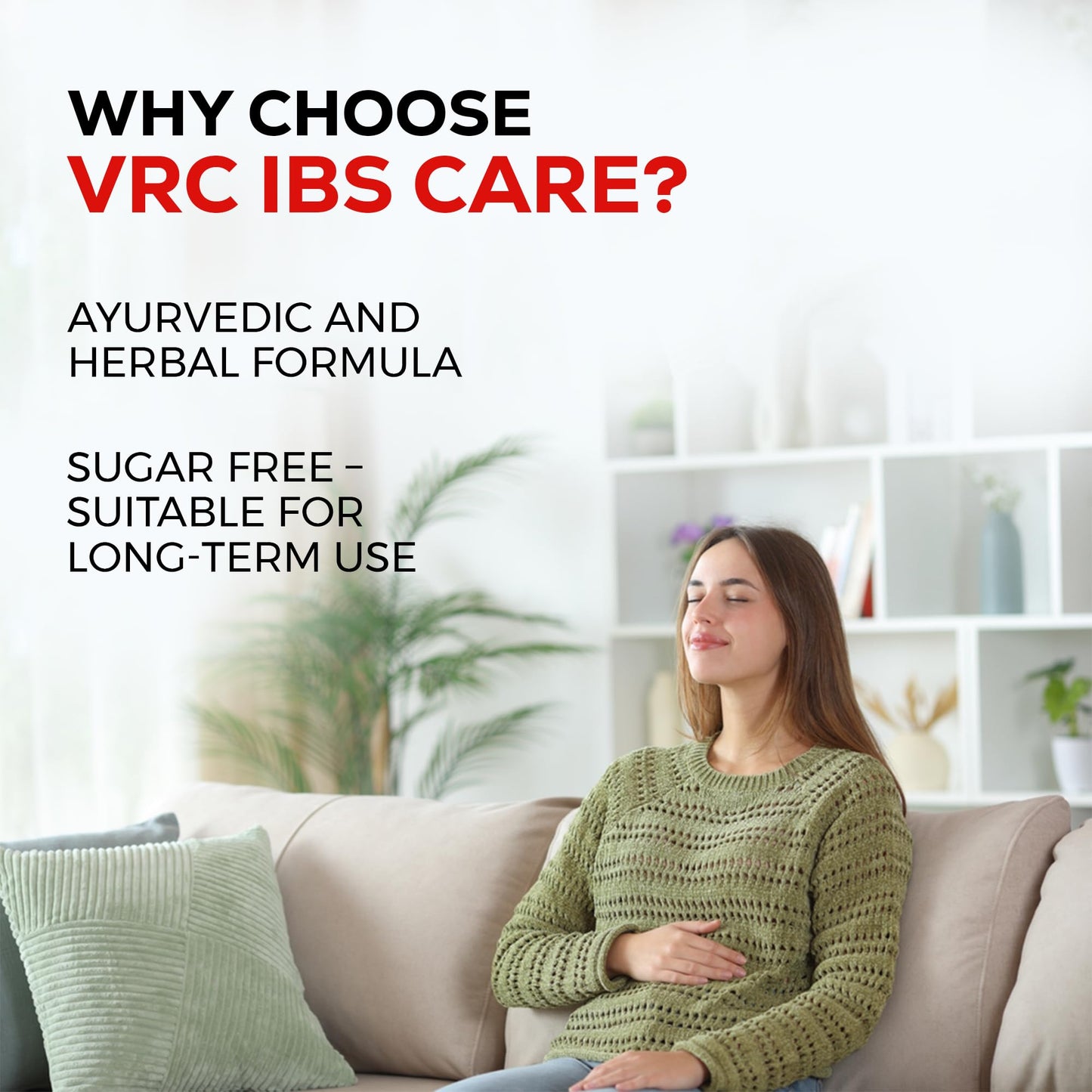 VRC Healthcare IBS Care Syrup 200ml | Ayurvedic Syrup for Constipation, Acidity and Gas Relief | Improve Digestive | Ayurvedic 10+ Herbs for Bowel Syndrome | Herbal Supplement for Men and Women