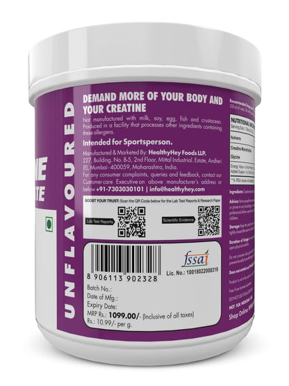 HealthyHey Sports CreaPure Creatine Monohydrate for Muscle Building & P- image 2