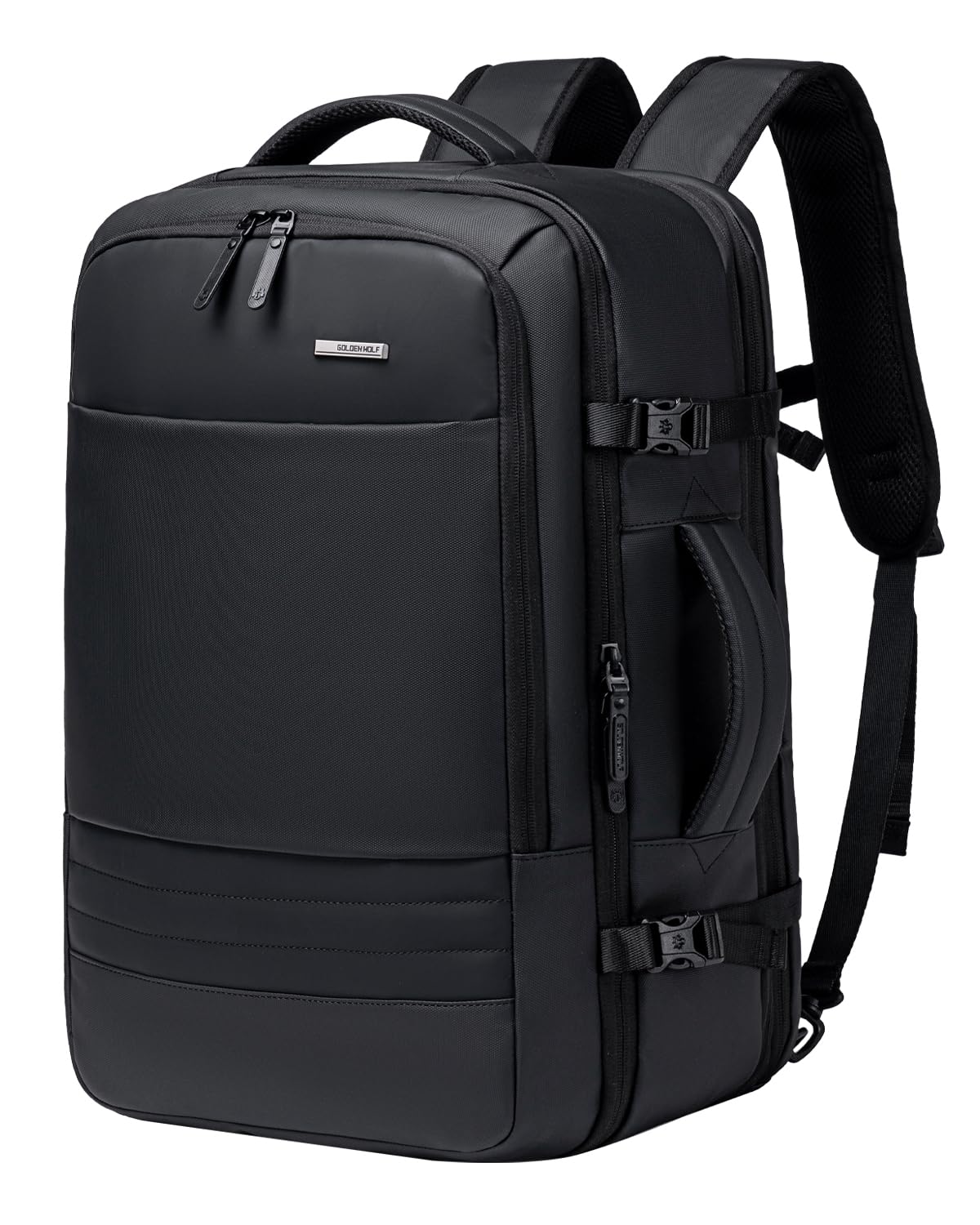 GOLDEN WOLF Travel Backpack for Men 44L Heavy Duty Laptop Backpack Expandable Co