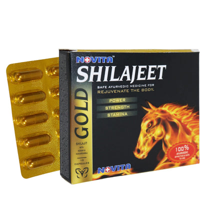 Shilajeet Gold : 100% Ayurvedic Capsules | Pure Shilajeet