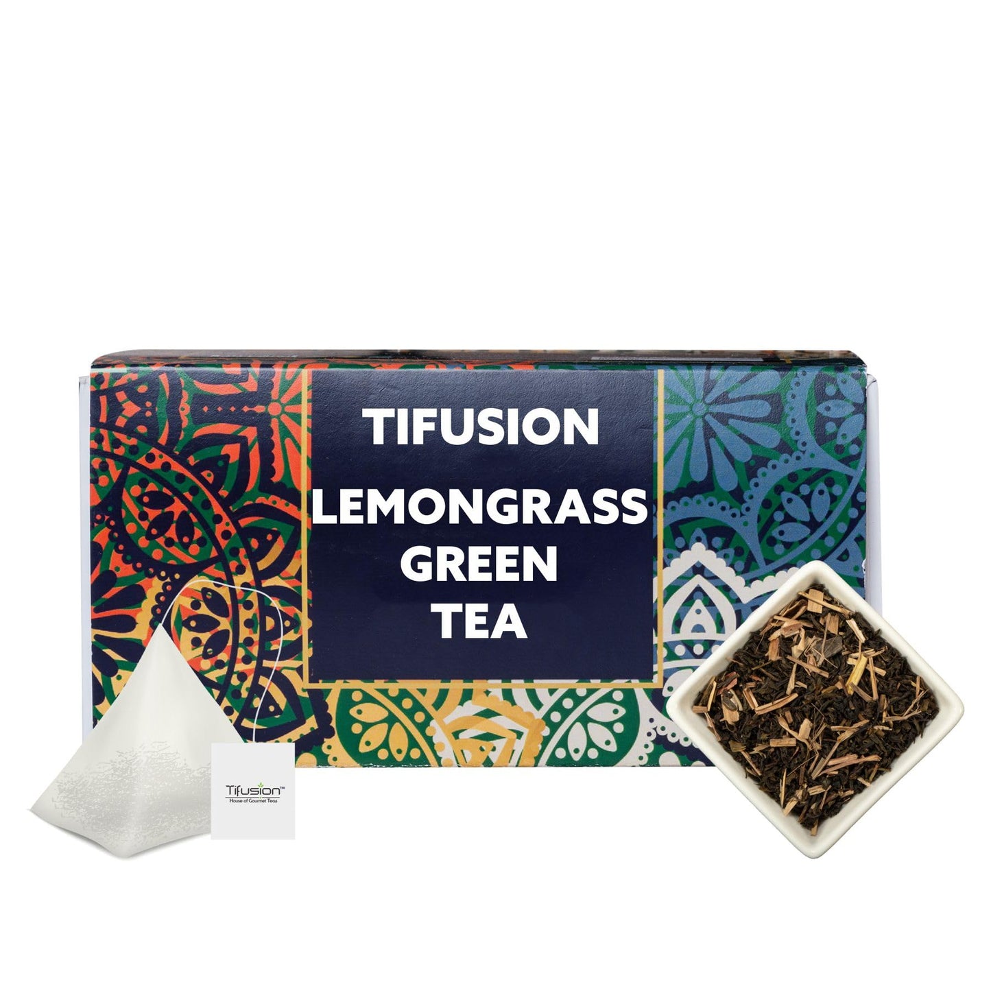 Tifusion Lemongrass Organic Green Tea for Boosting Metabolism & Immunity | Detox Tea for Stress Relief | Whole Leaf Loose Herbal Tea | 20 Tea Bags 20 Serving Cups
