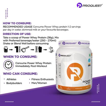 ProQuest Whey Protein Powder, kesar pista 2 kg / 4.4 Lbs (55 Servings) | 24g Protein per Scoop | Lab Tested | With Probiotics & Digezyme® | Perfect for pre-workout, post-workout or intra-workout supplement, supporting muscle recovery & performance